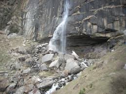 Scenic view of Jogini Waterfall