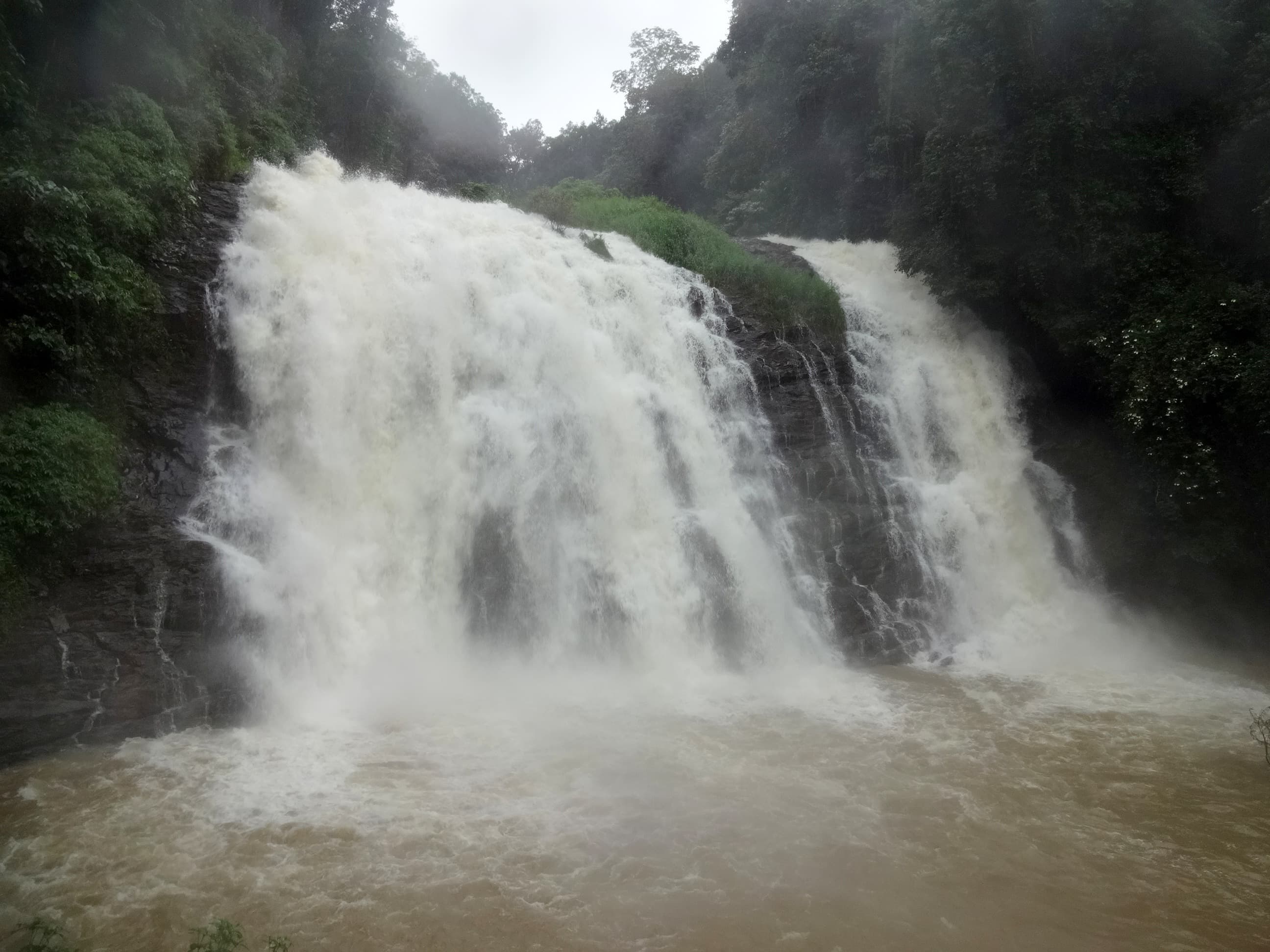 Monsoon heavy flow of water - Pykara Falls