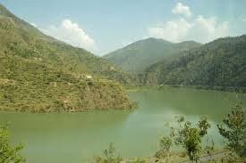 Reflective surface of the water at Pandoh Dam