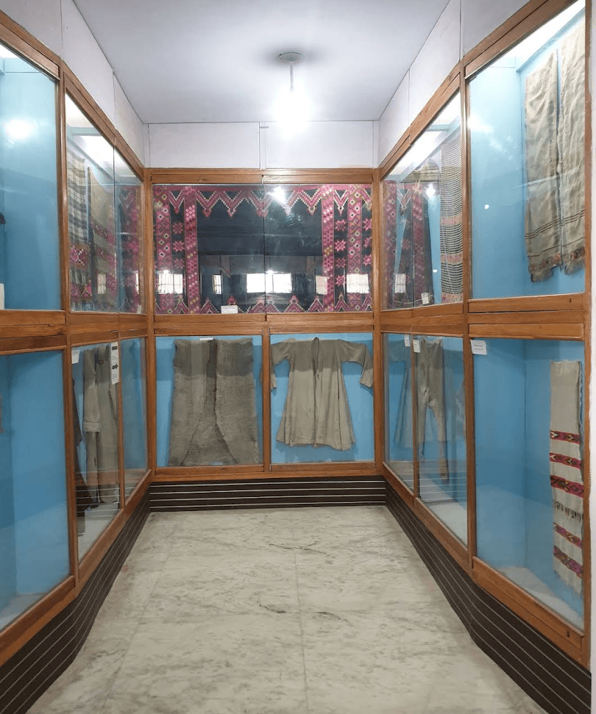 Cultural artifacts and tools displayed in the museum’s collection