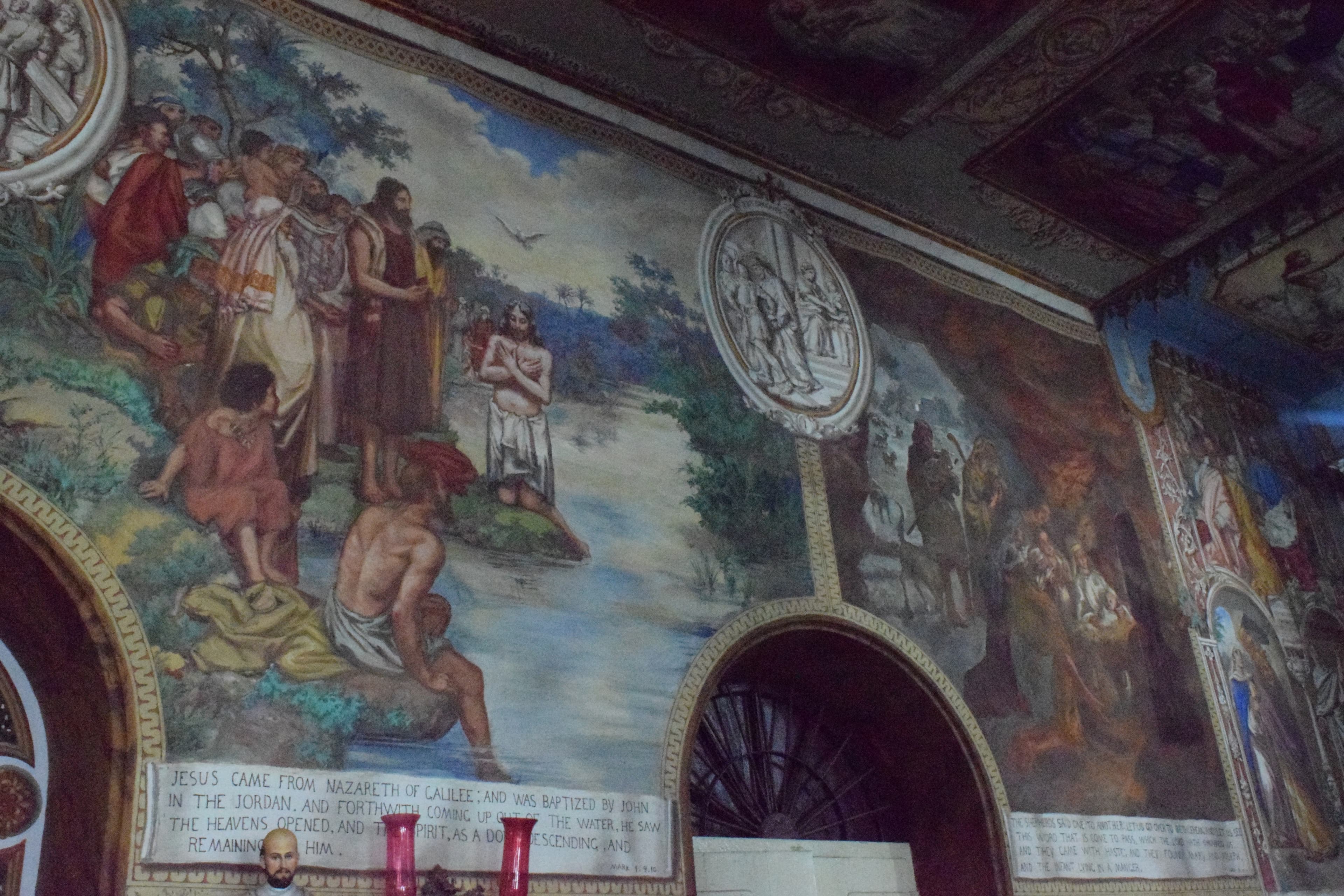 Wall art in St. Aloysius Chapel