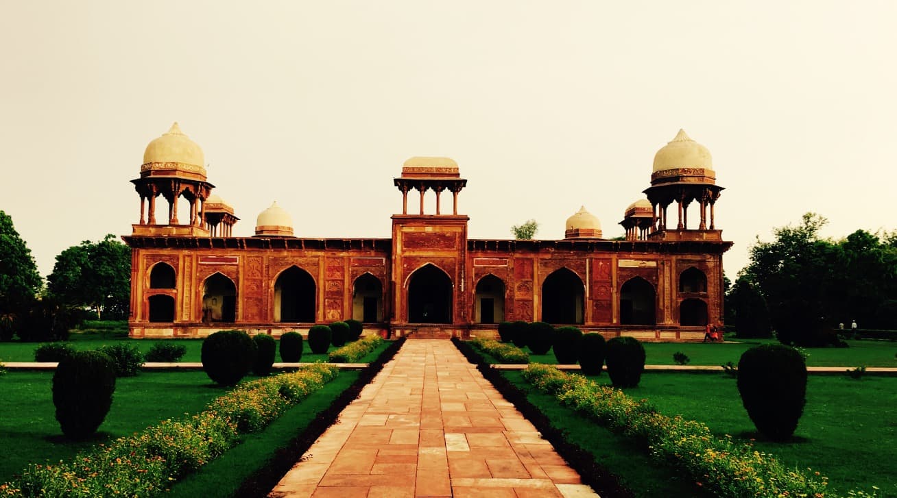 Mariam's Tomb surrounded by gardens