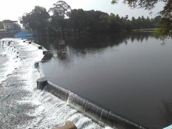 Aerial view of Kodiveri Dam