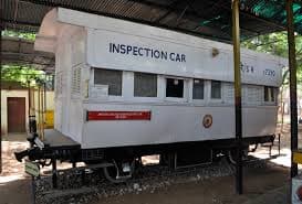 Historic train carriage on display