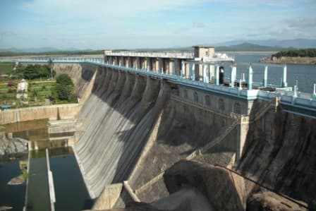 Side angel view of Siruvani Dam