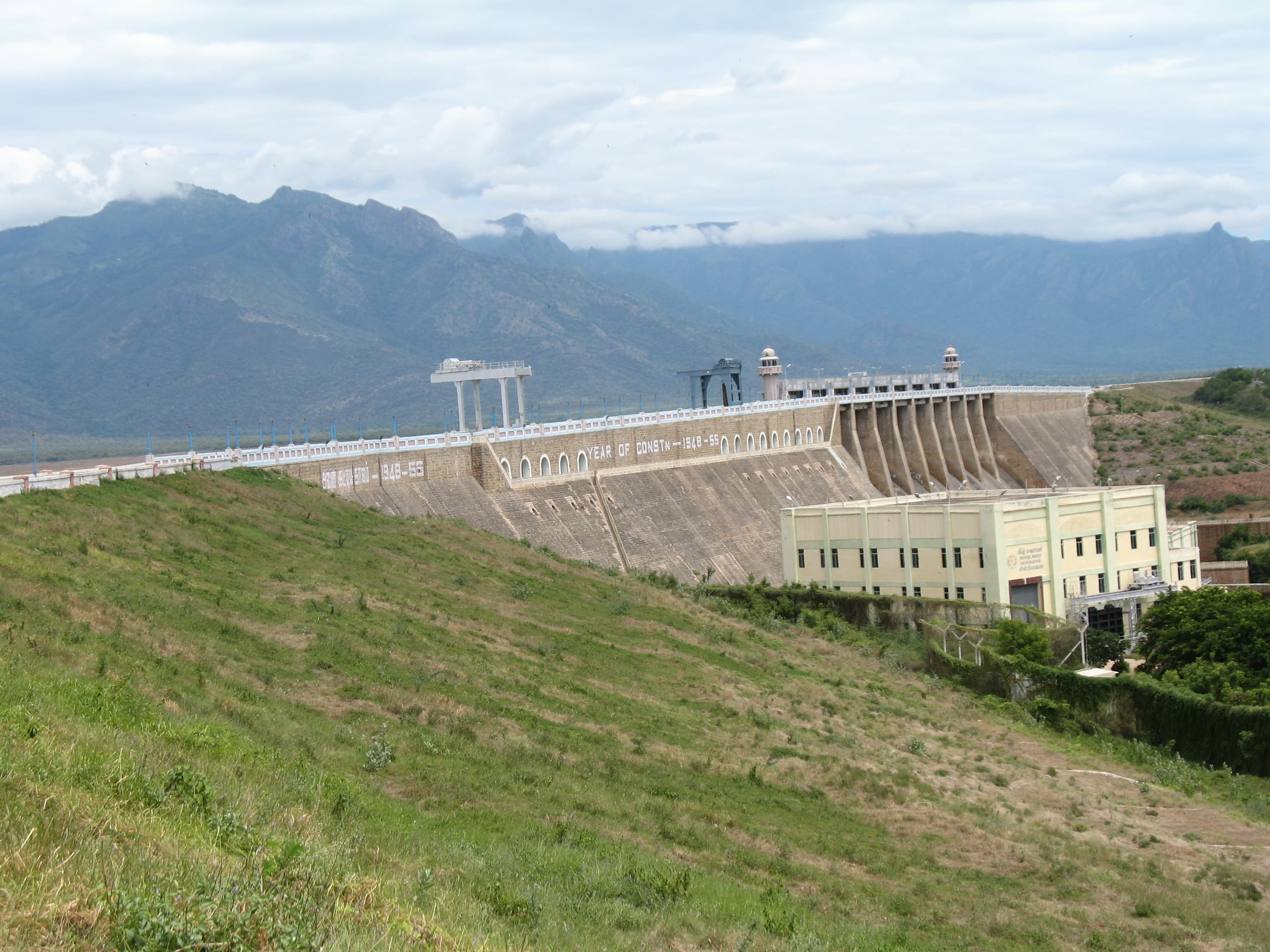 Aerial view of Siruvani Dam