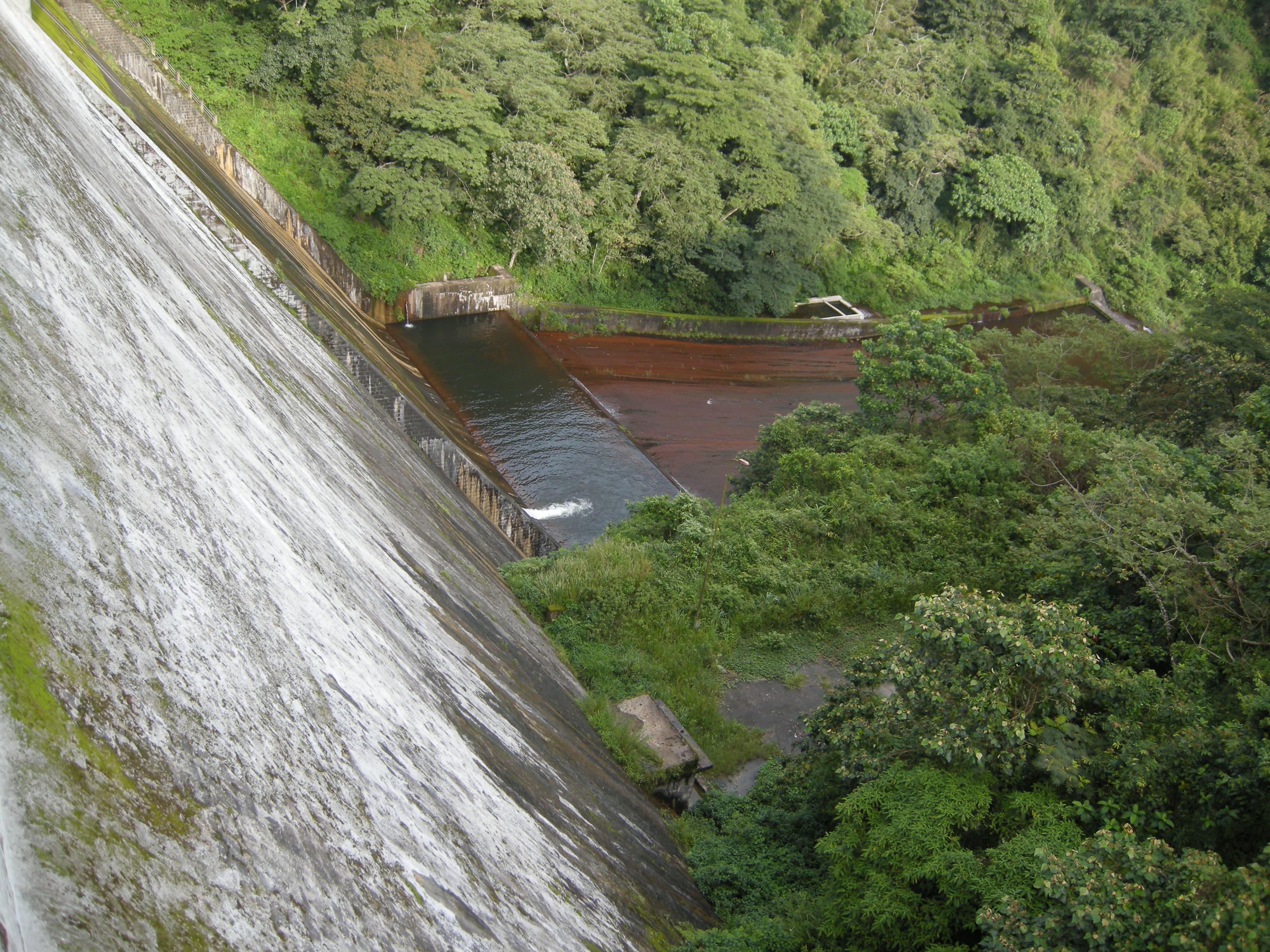 Water flow in Siruvani Dam