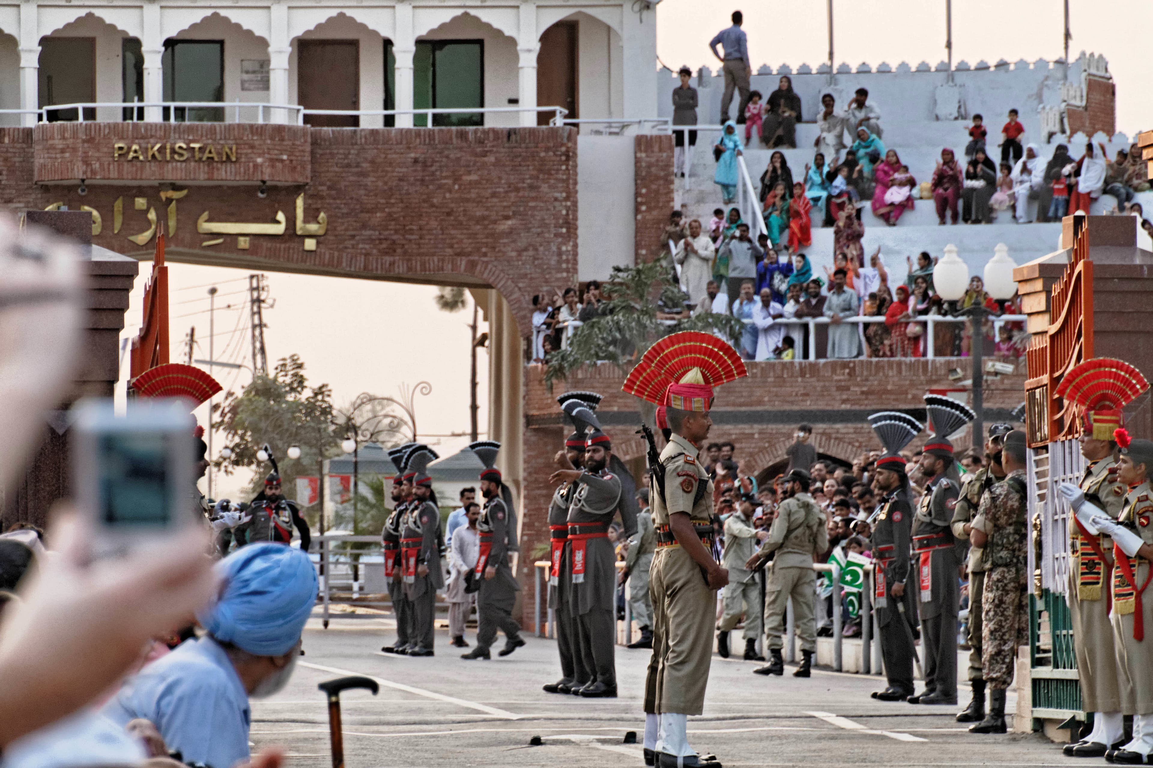 Soldiers at the Attari Wagah Border