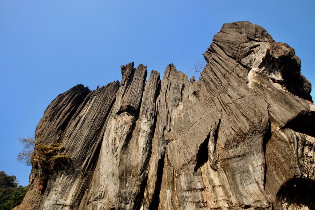 Down angel view of Yana Caves