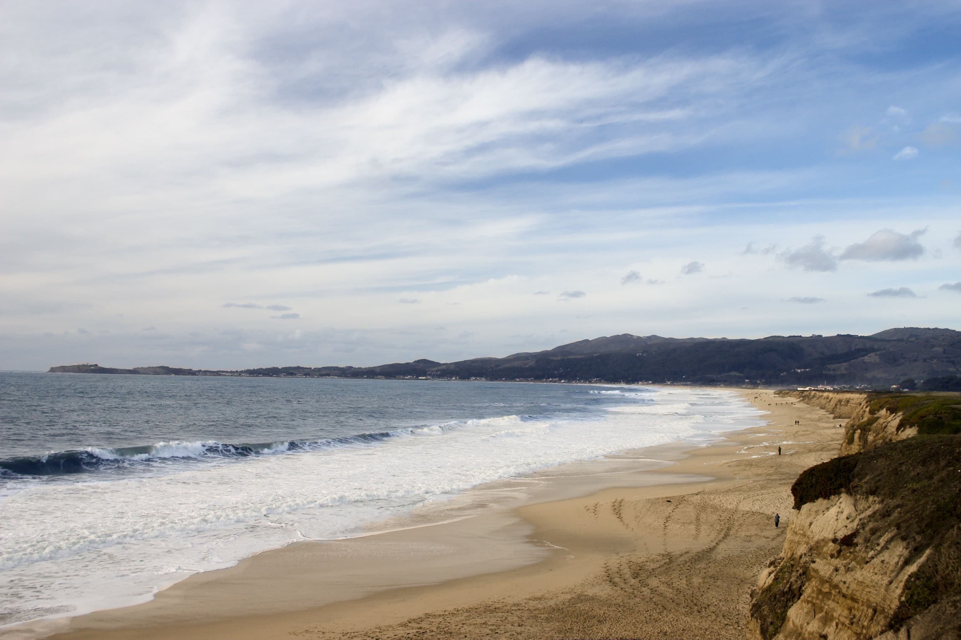 Mid-day view of Half moon Beach