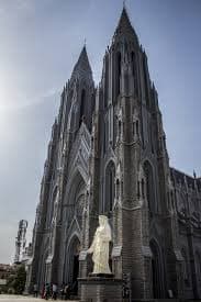 Front view of St. Philomena's Church