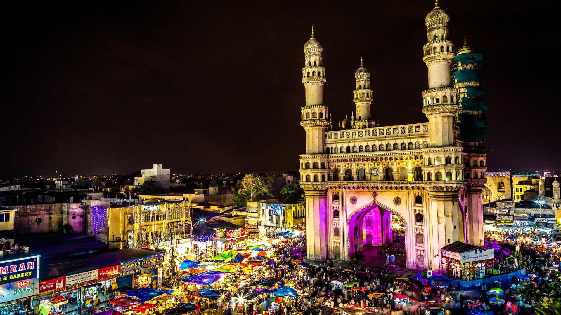 Charminar at night