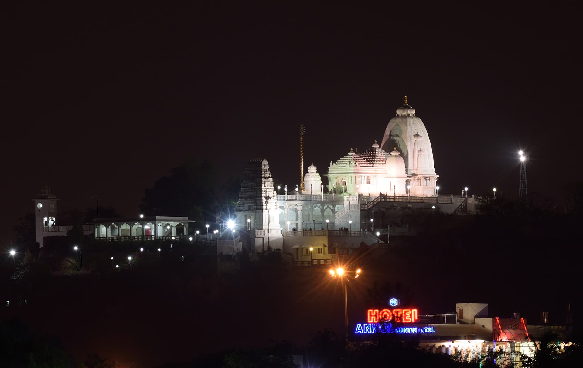 Birla Mandir at night