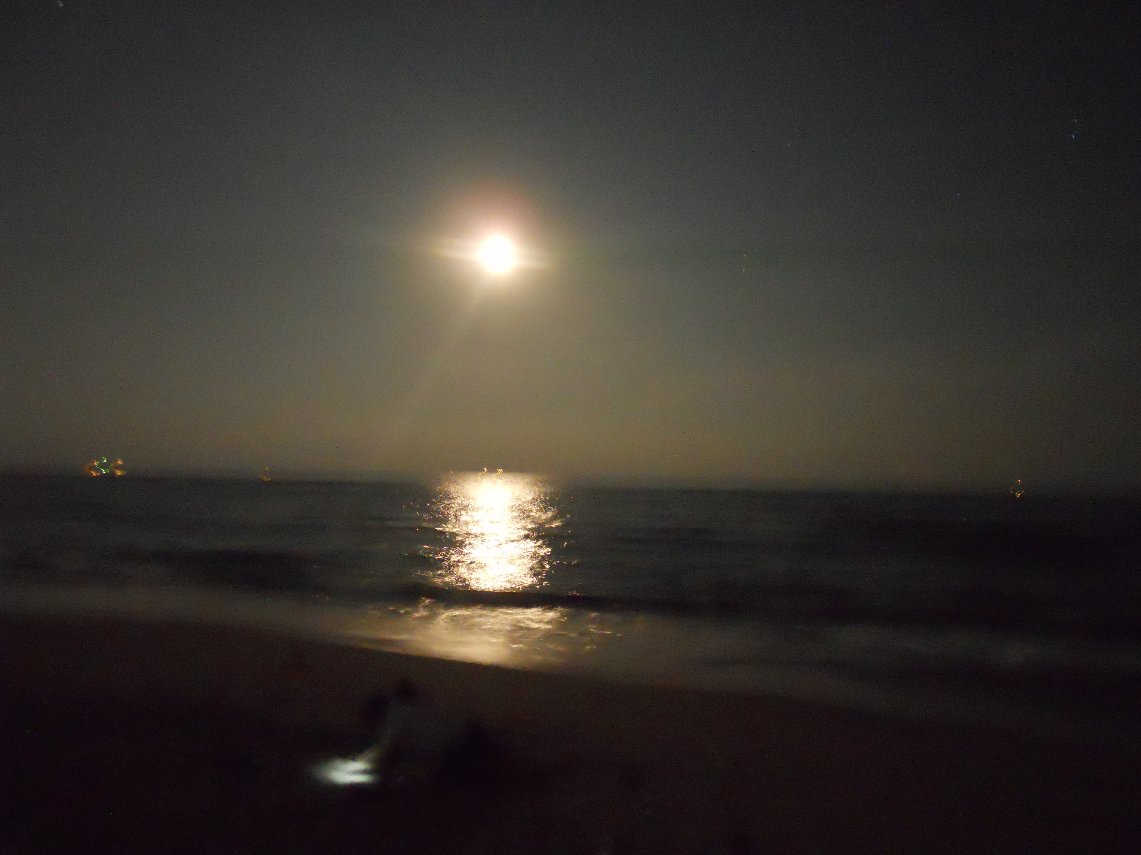 Full moon light on Marina Beach