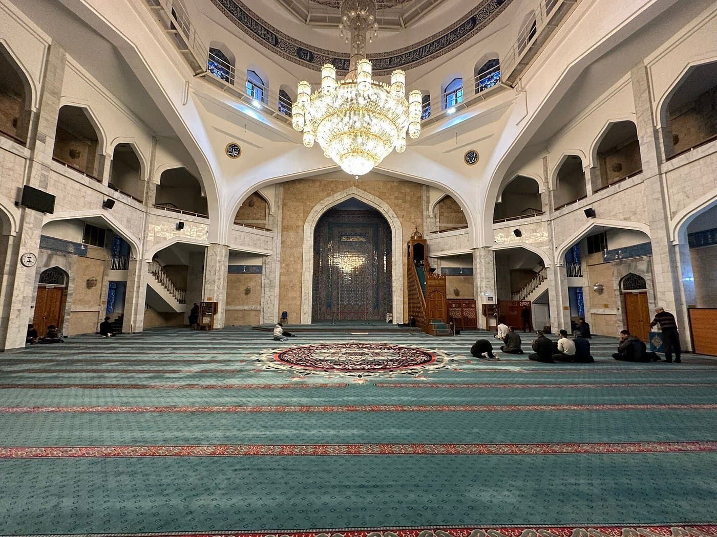 Inside the Almaty Central Mosque