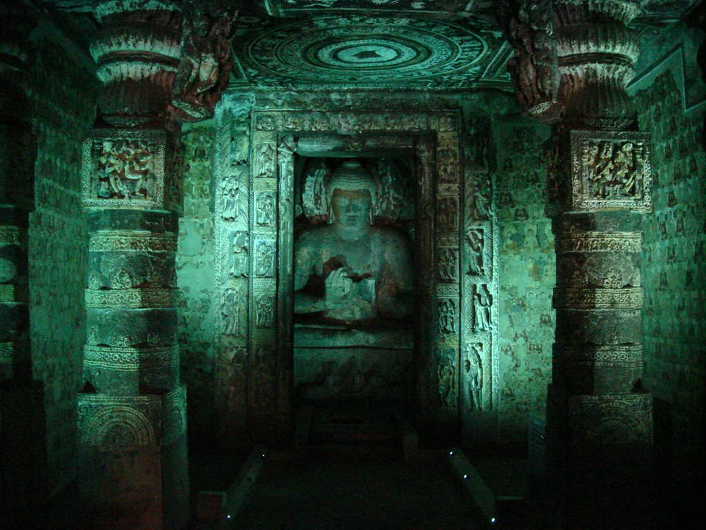 Statute in Ajanta Caves