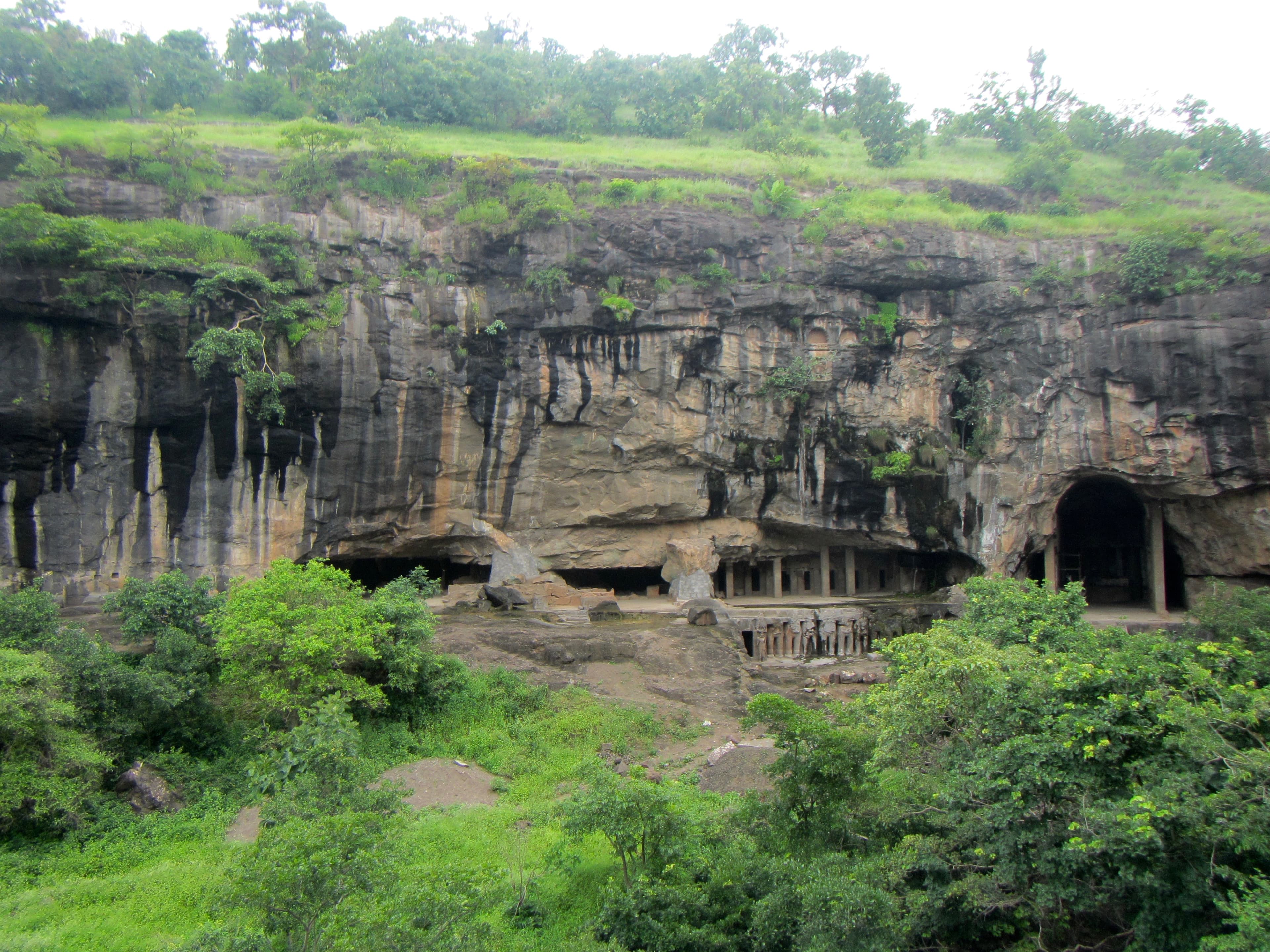 Aerial view of Pitalkhora Caves