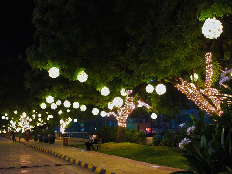 Night view of Prozone Mall