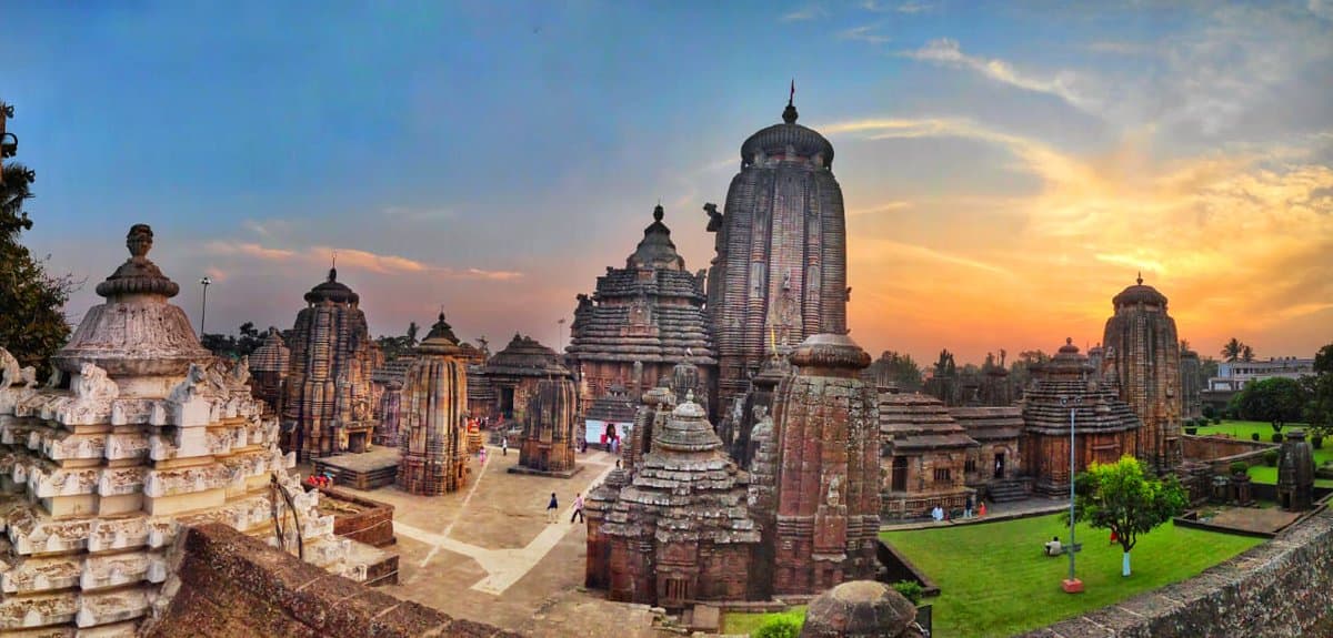 Aerial view of Lingaraj Temple