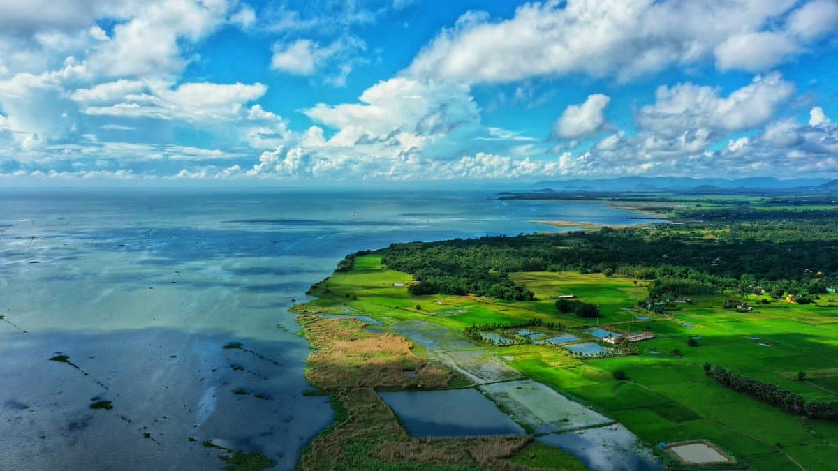 Bird eye view of Chilika Lake