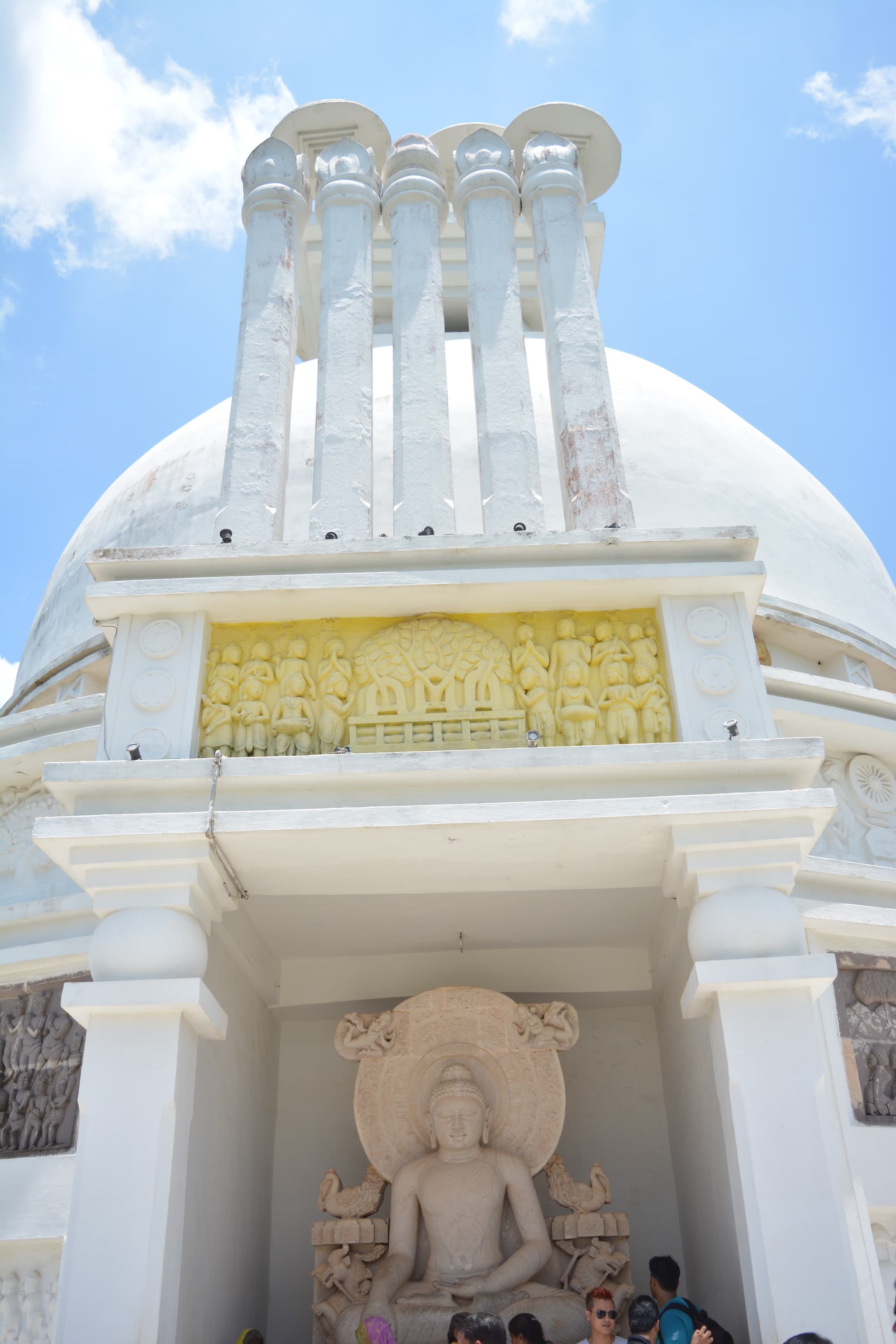 Entrance wall carvings in Dhauli Shanti Stupa
