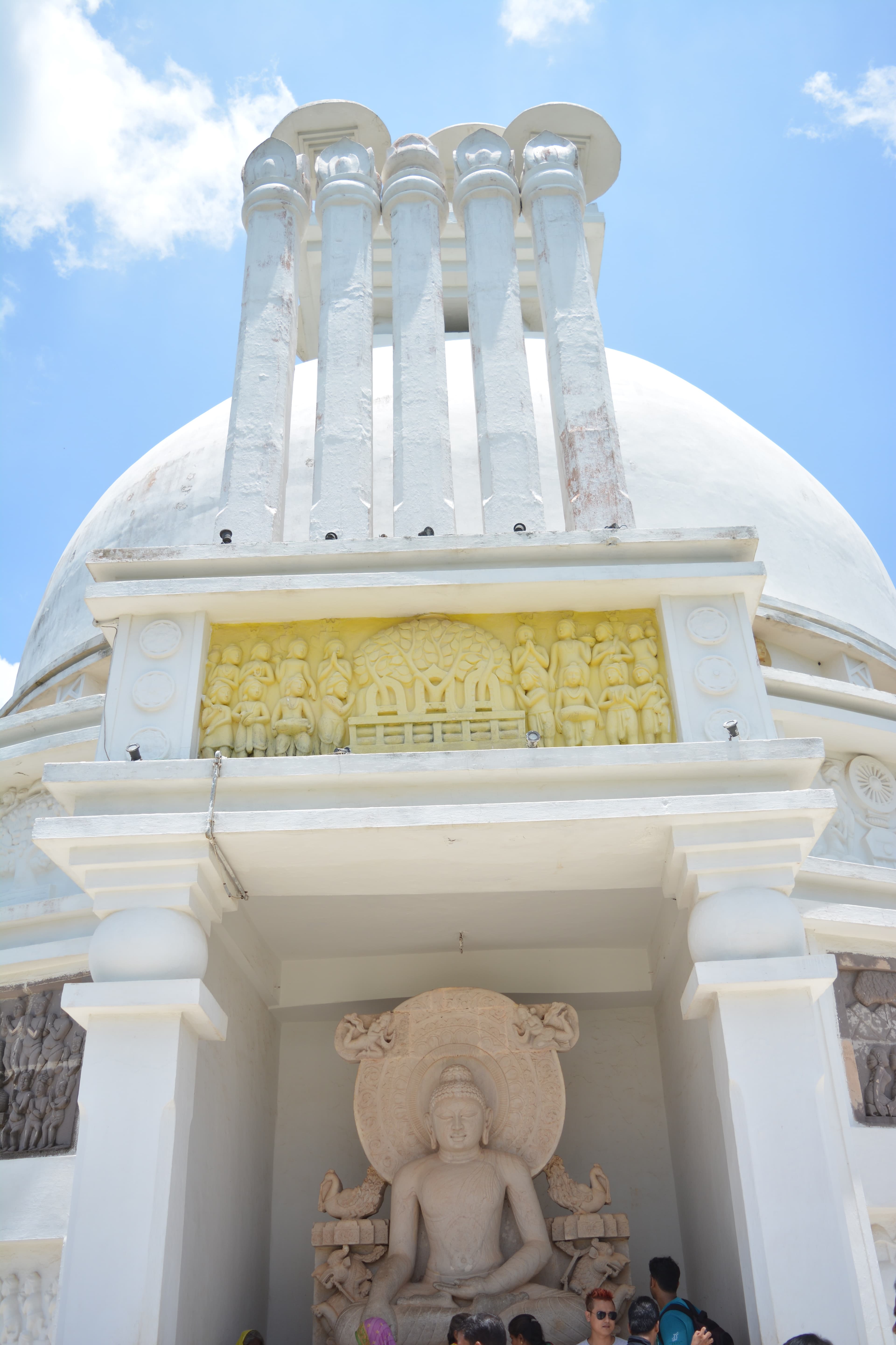 Entrance wall carvings in Dhauli Shanti Stupa