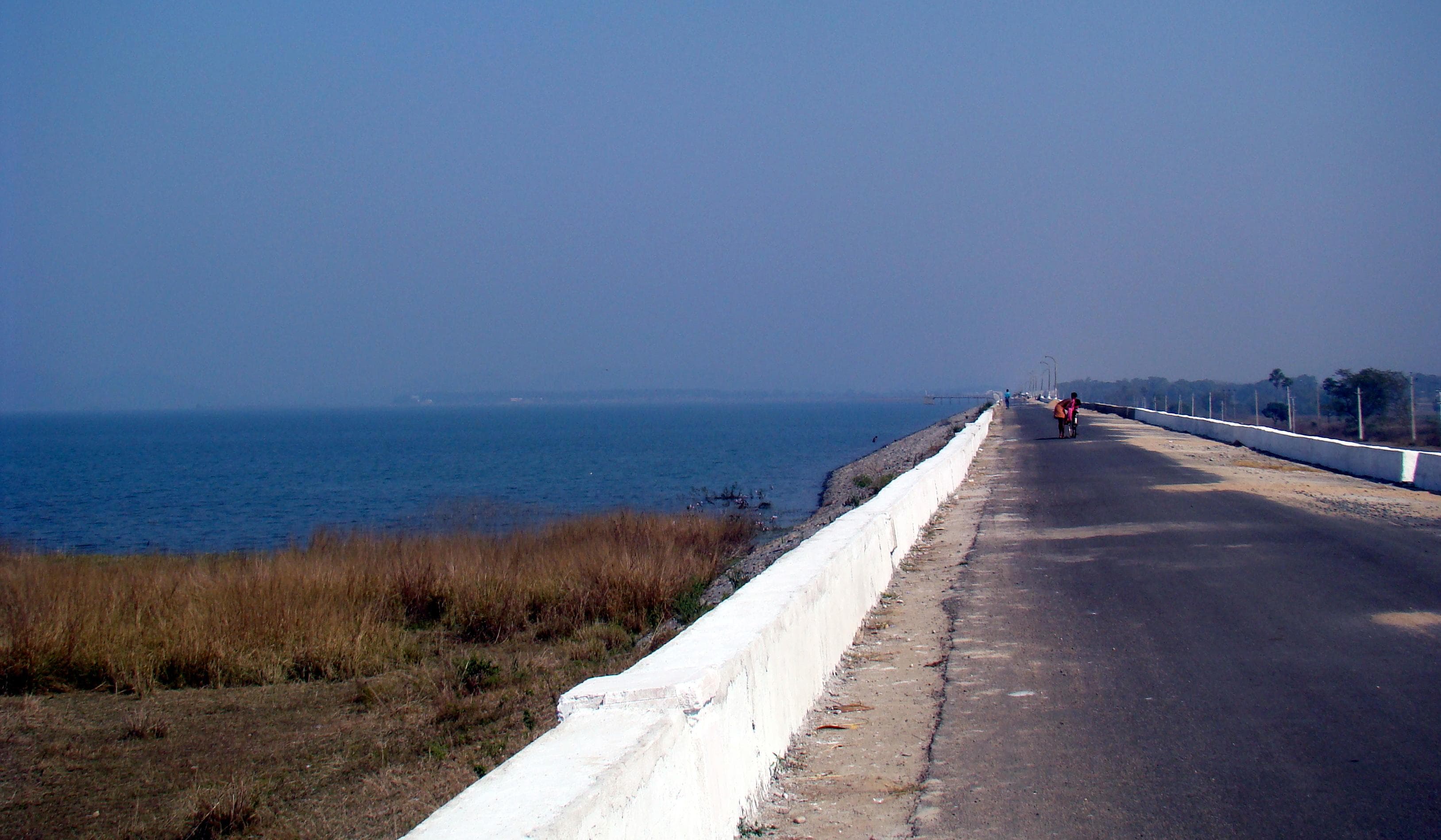 Road side view of Hirakud Dam