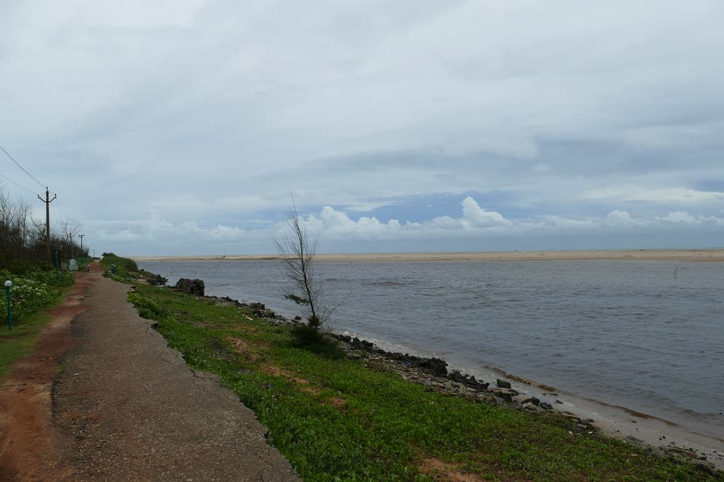 Road view of Ramachandi Beach