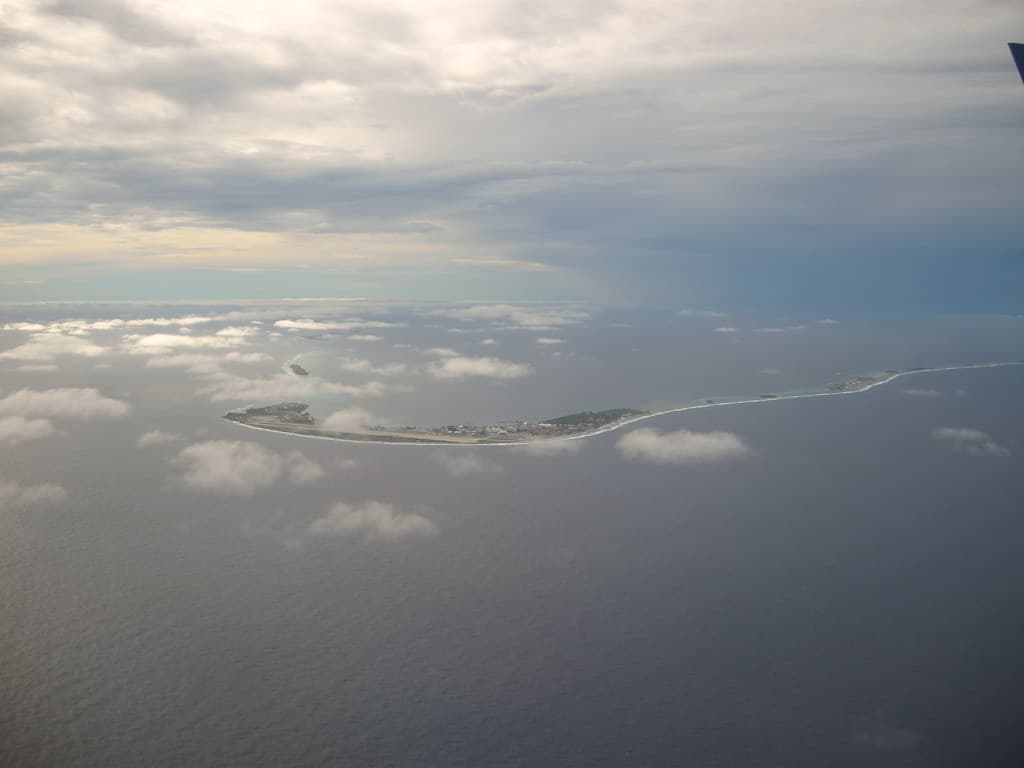 Ram Setu bridge from aerial view