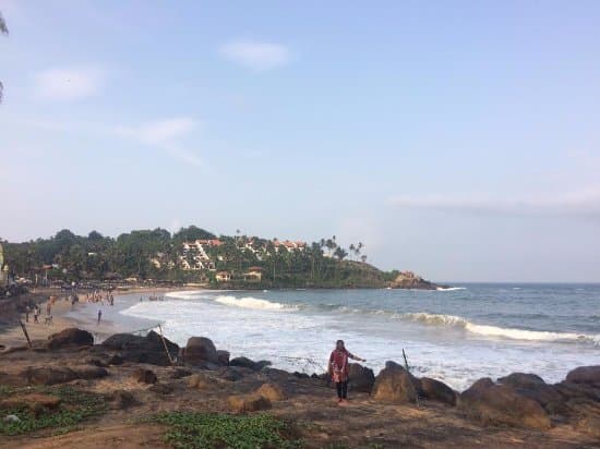 Scenic coastline of Samudra Beach