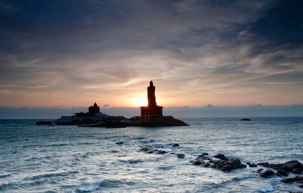 Distance view of Kanyakumari Beach