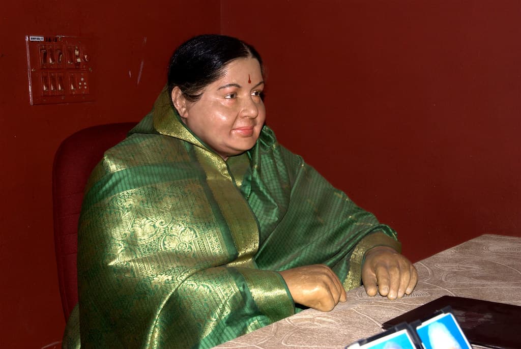 Jayalitha statue in Kanyakumari Wax Museum