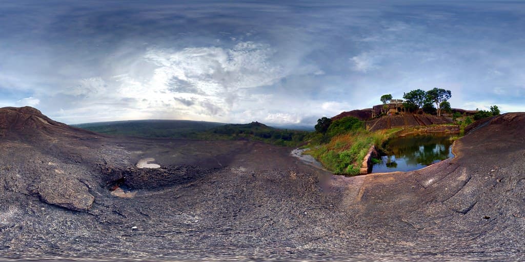 Bird eye view o Chitharal Jain Monuments