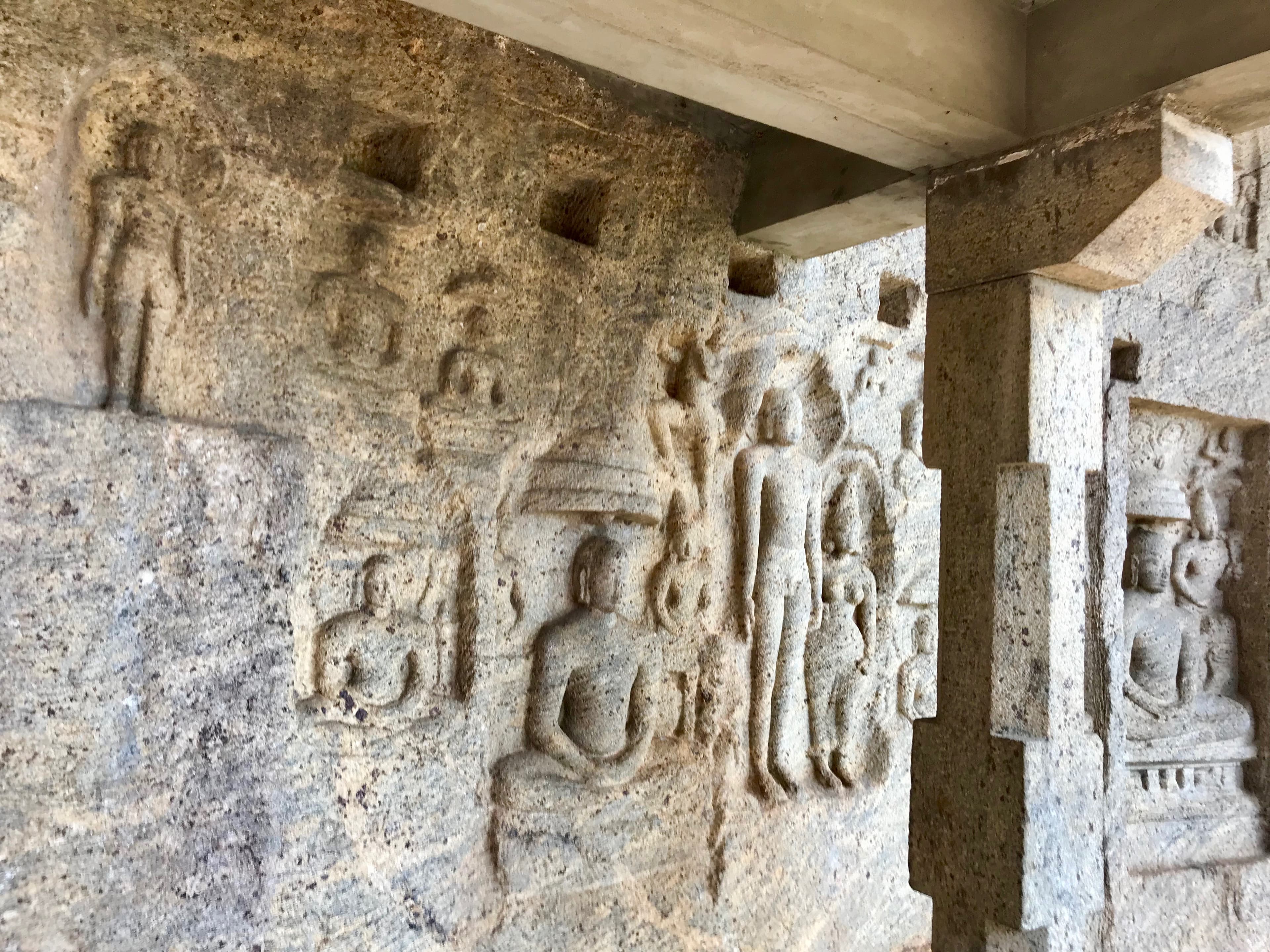 Stone carvings in Chitharal Jain Monuments