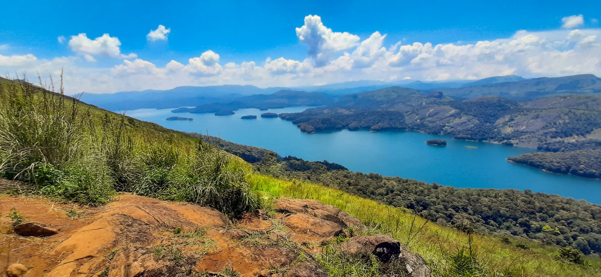 Vagamon Lake surrounded by green hills