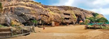 Karla Caves ancient rock-cut sculptures Maharashtra