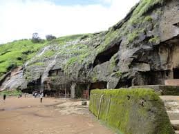 Karla Caves ancient rock-cut sculptures Maharashtra