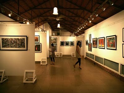 Exhibition space at Kovalam Art Gallery