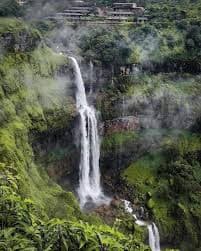 Beautiful Lingamala Waterfalls amidst dense foliage