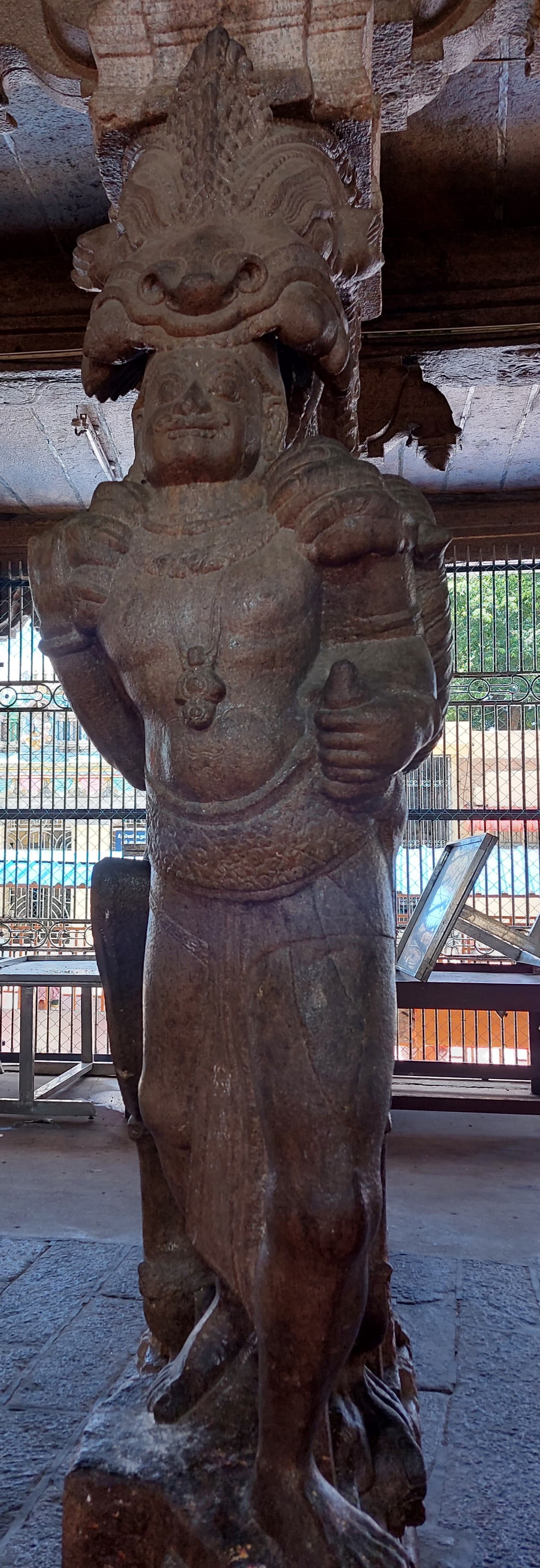 Intricate carvings at Azhagar Kovil Temple