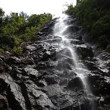 Closer look of rocky terrain in Katiki Waterfalls