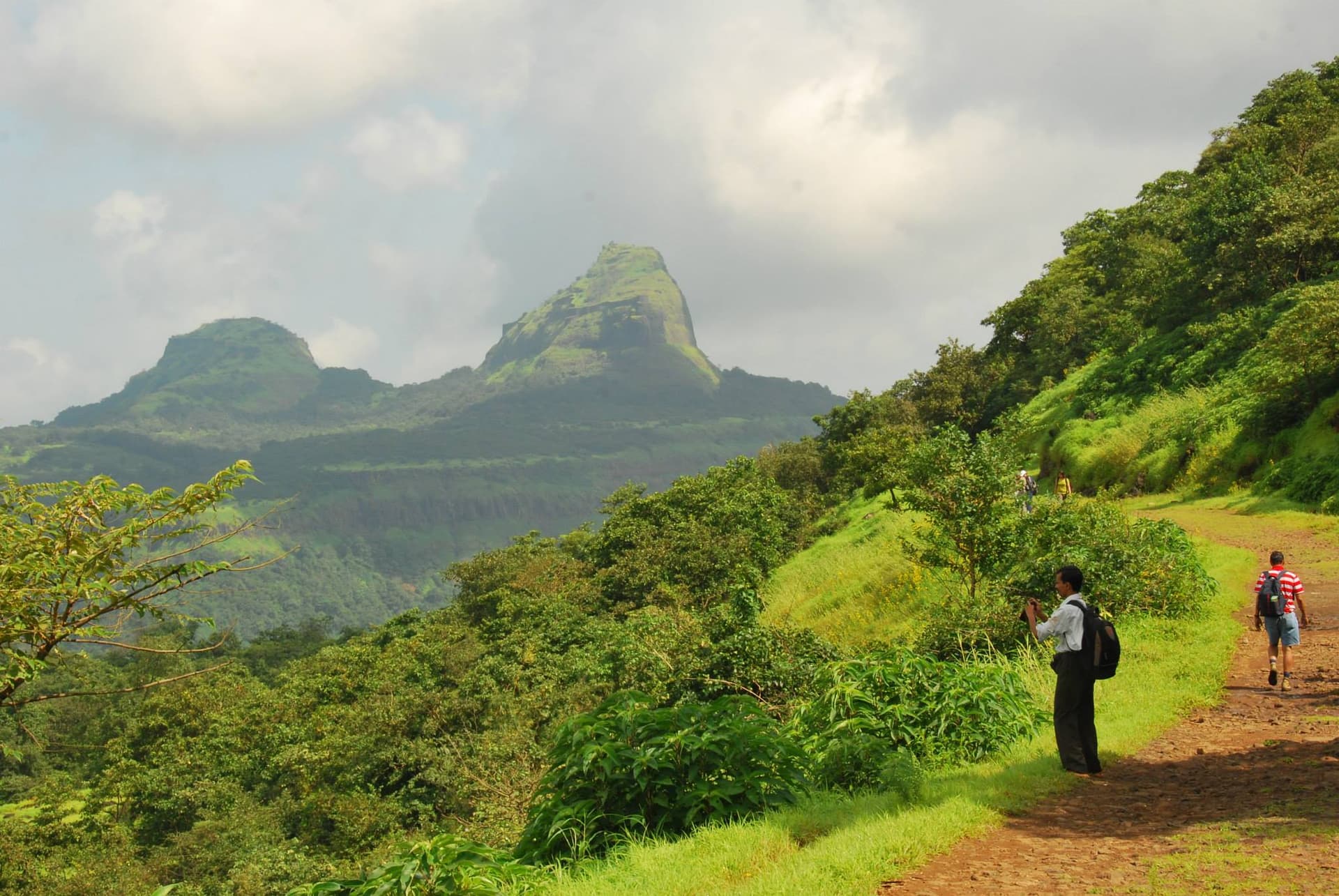 Mid-day hill view of Rajmachi fort