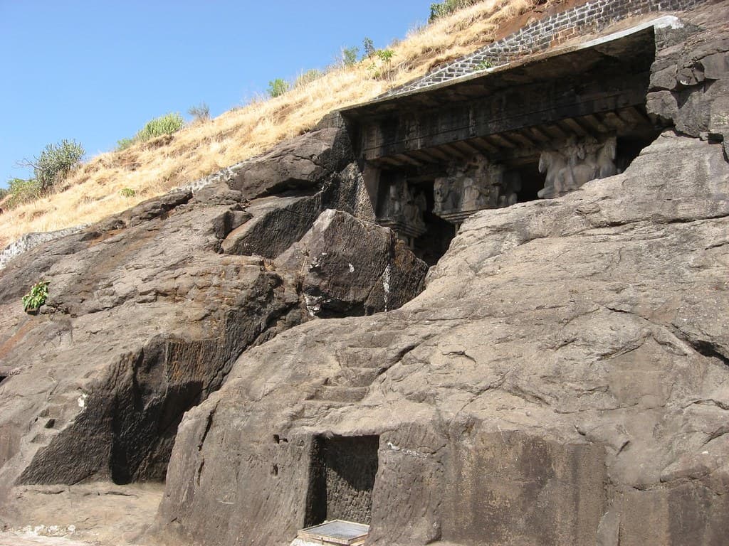 Outside view of Bedsa Caves