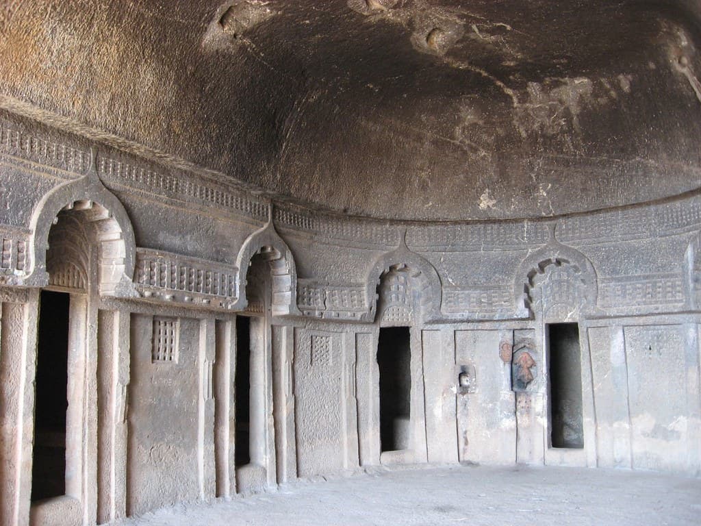 Hall in Bedsa Caves