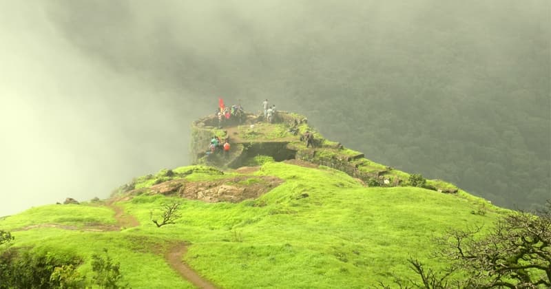 Monsoonal view of Shrivardhan Fort