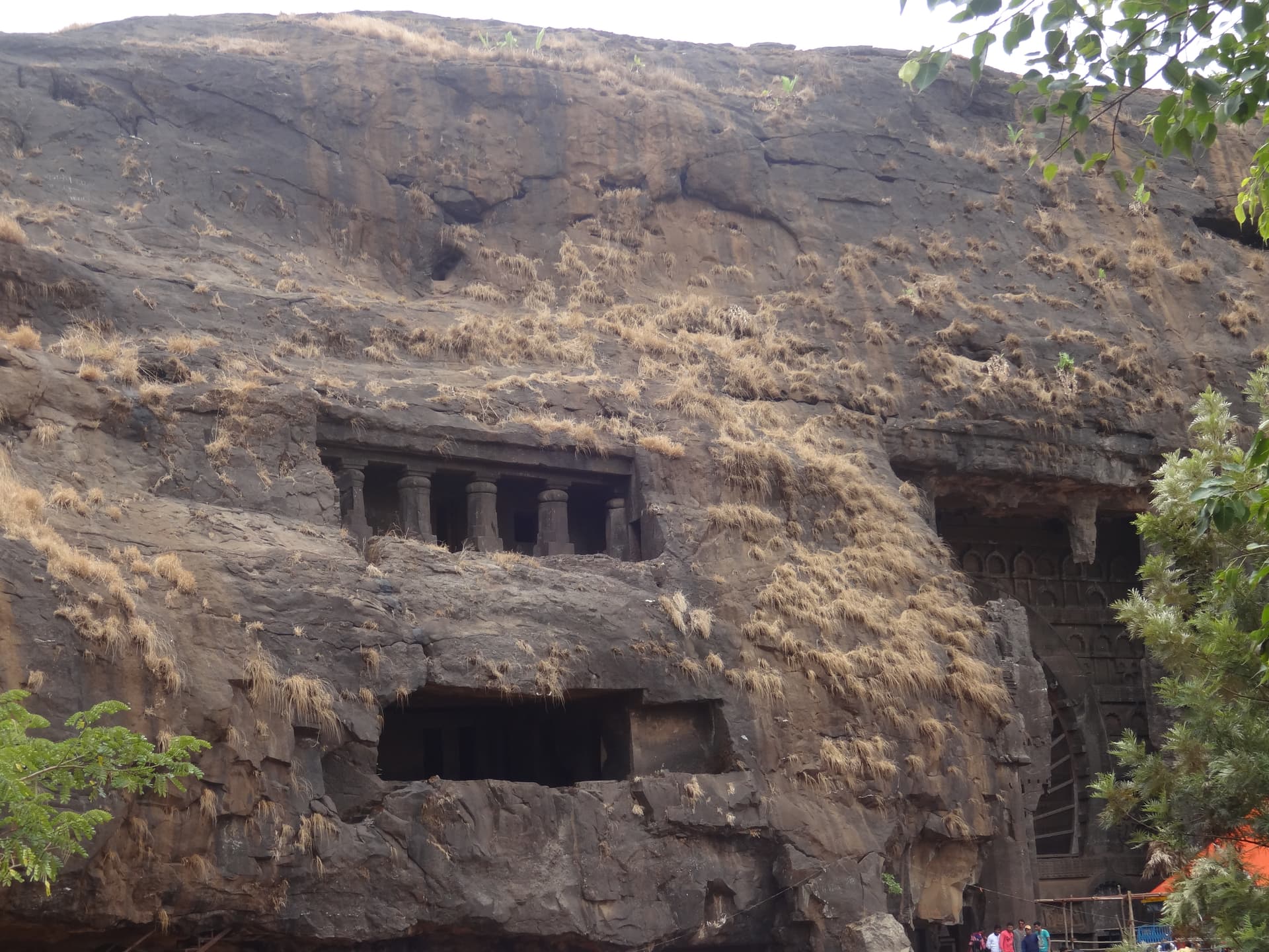 Distance view of Karla & Bhaja Caves
