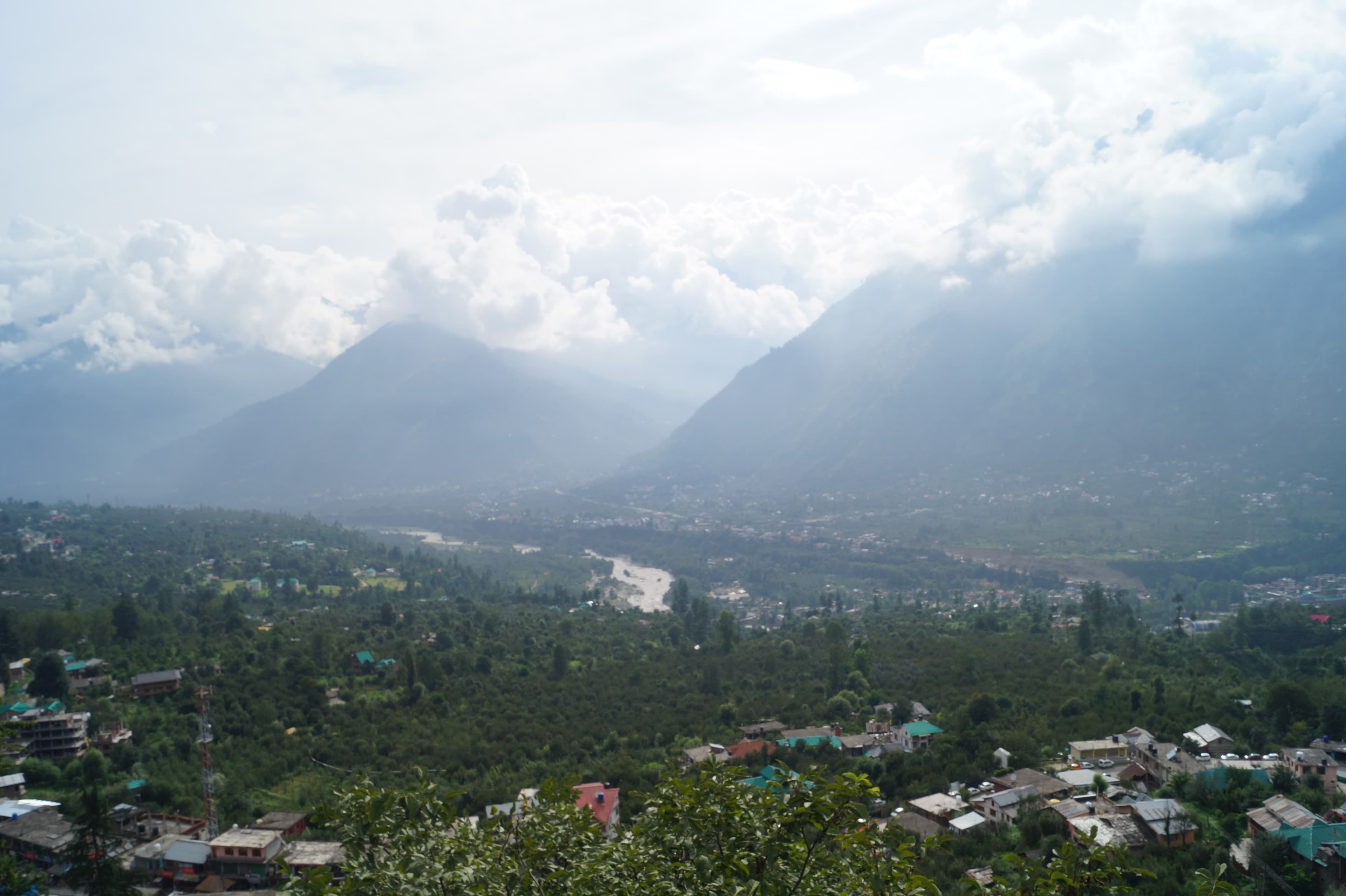 Fogy view of Naggar Village