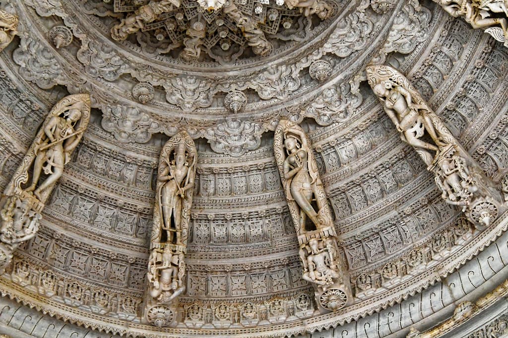 Ceilings in Adinath Temple