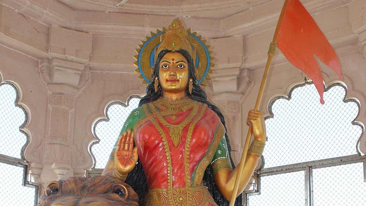 Closer look on devi in Bharat Mata Mandir