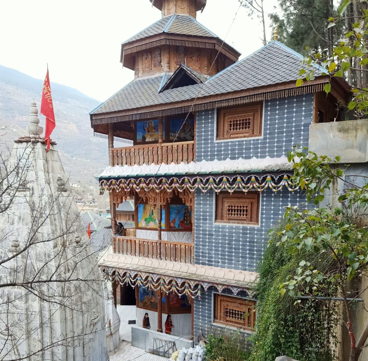 Aerial view of Vaishno Devi Temple